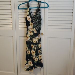 Topshop mixed pattern wrap dress